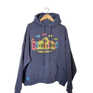 Disney Blue Hoodie with Colorful Logo